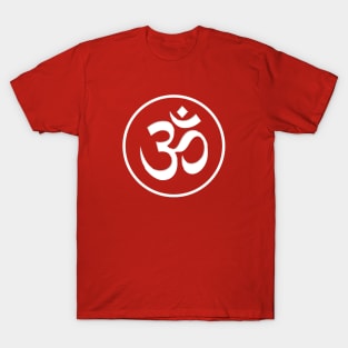 Sacred Aum Symbol Om White T-Shirt